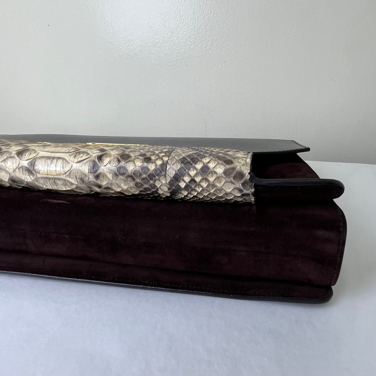 Givenchy GV3 Large Snake Skin – 8.3"H x 10.2"L x 3.9"W