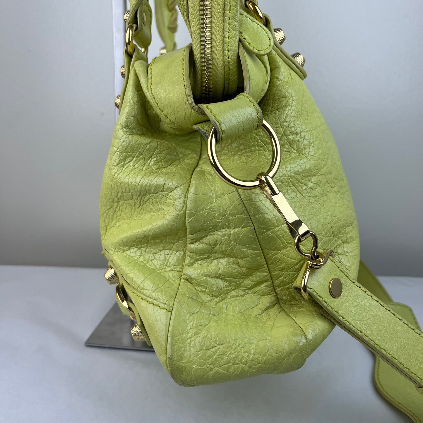 Balenciaga Town Apple Green – 9.4"H x 13.8"L x 5.5"W