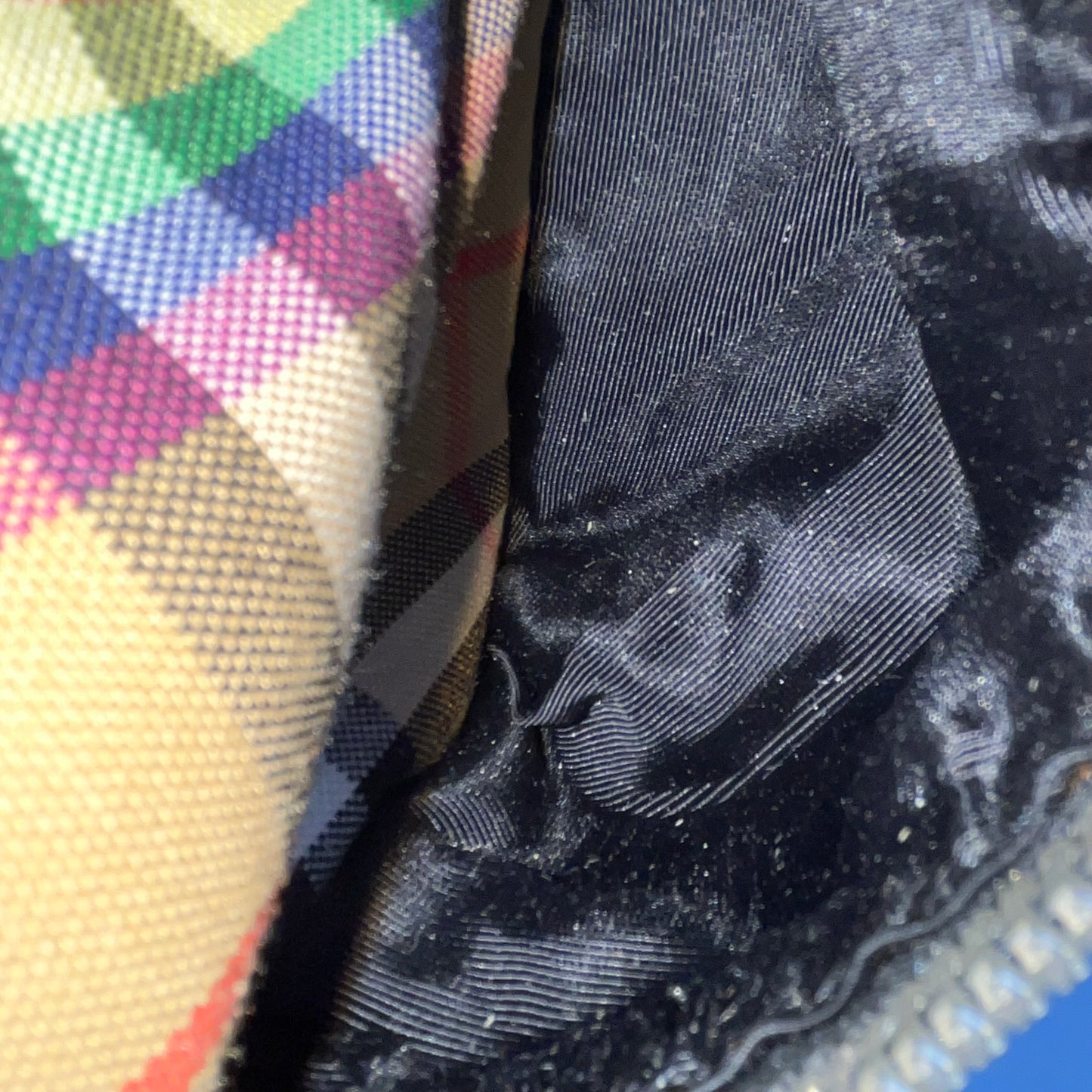 Burberry Vintage Rainbow Check Rucksack Backpack – 14"H x 12"L x 5"W