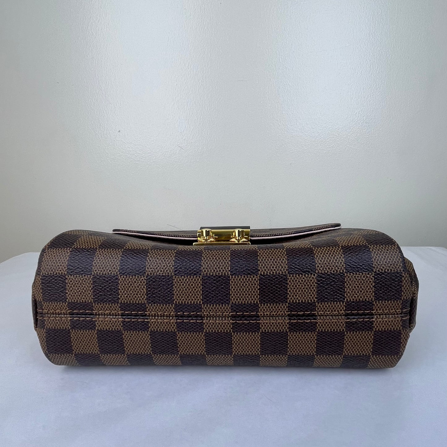Louis Vuitton Croisette Damier Ebene Pink Braided – 6.3"H x 7.9"L x 2.8"W