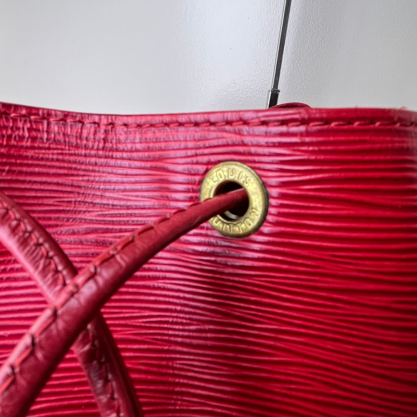 Louis Vuitton Noe MM Epi Red – 10.6"H x 13.4"L x 7.5"W