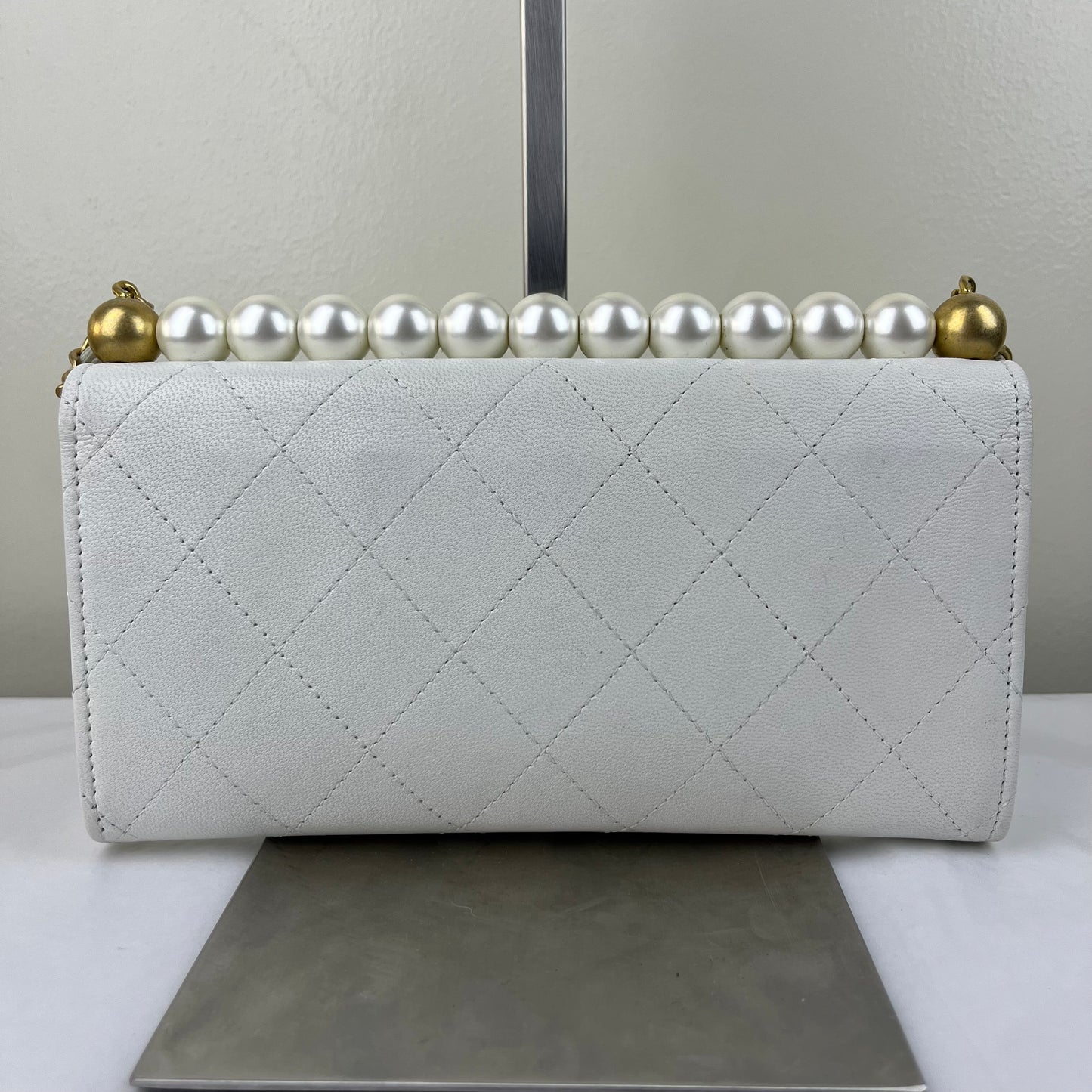 Louis Vuitton Wallet on Chain with Pearl White – 4.7"H x 7.5"L x 1.6"W