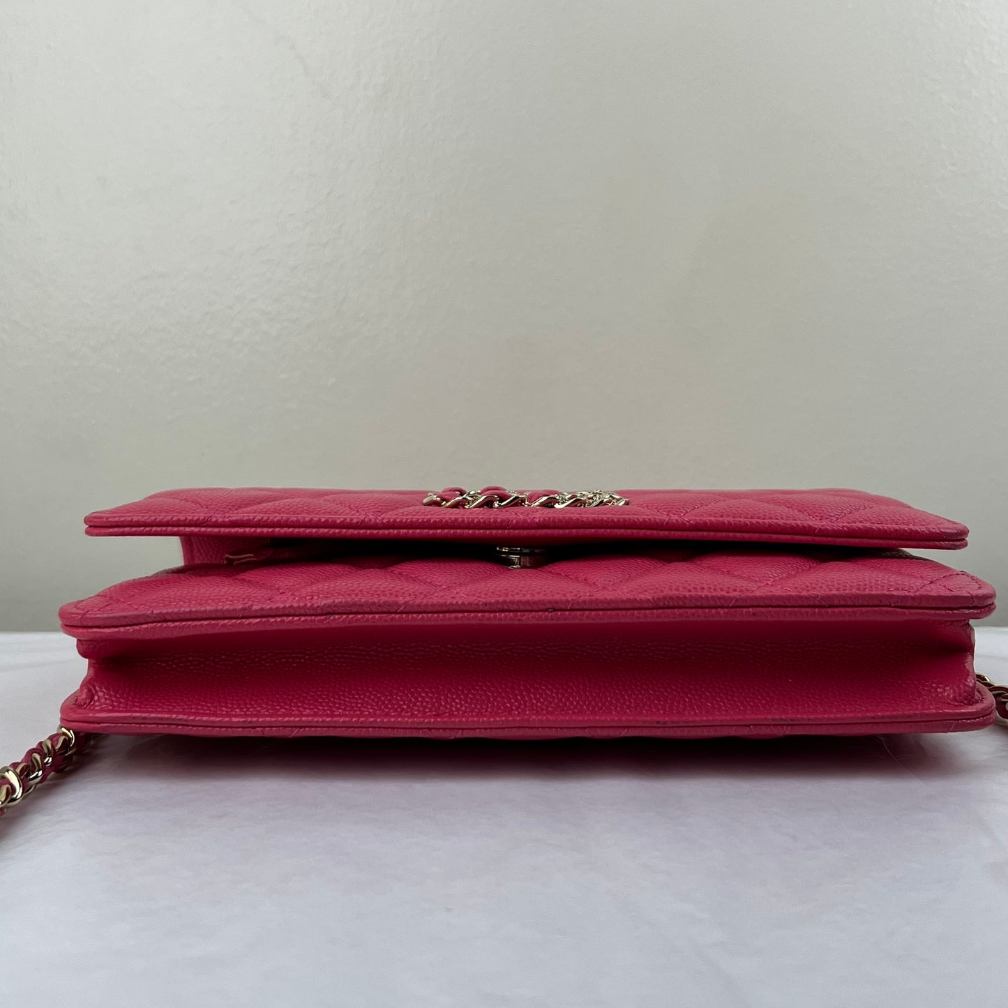 Chanel Wallet on Chain Pink – 4.8"H x 7.5"L x 1.4"W