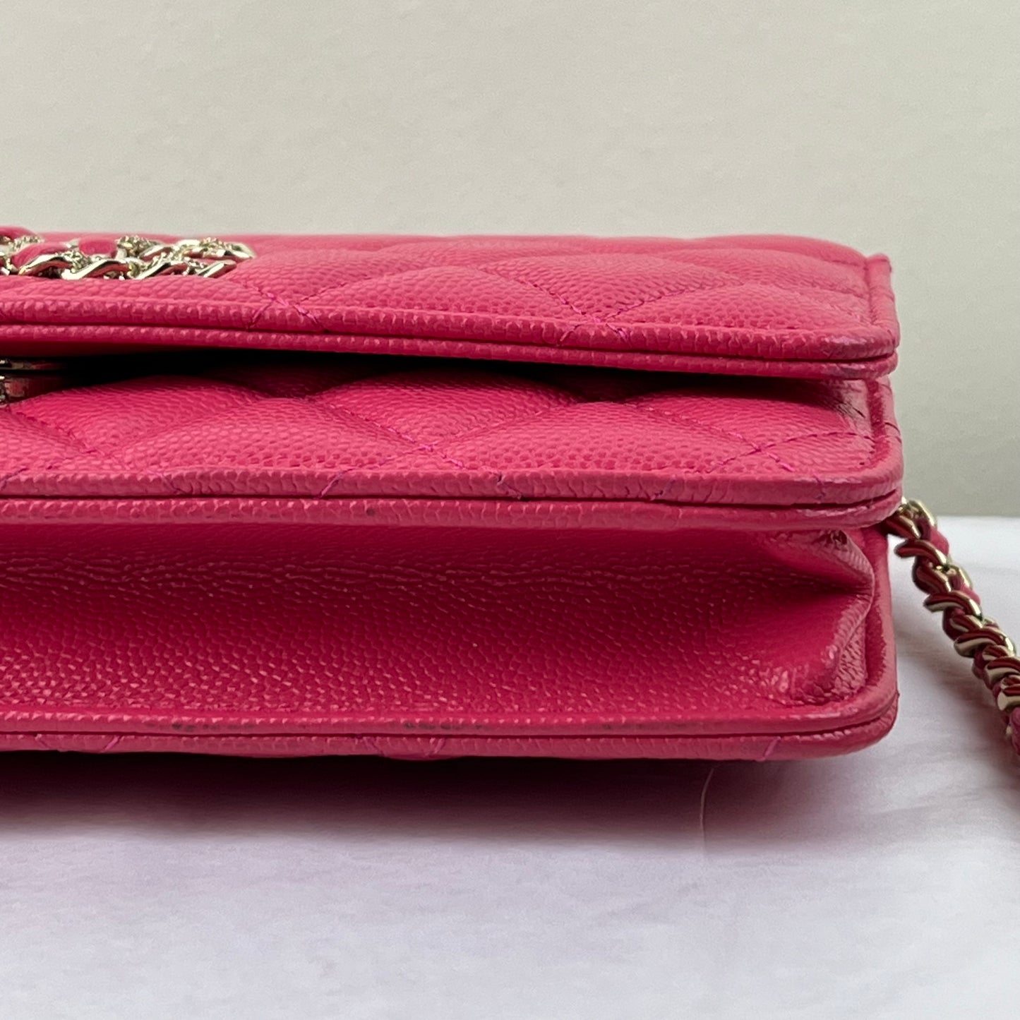 Chanel Wallet on Chain Pink – 4.8"H x 7.5"L x 1.4"W