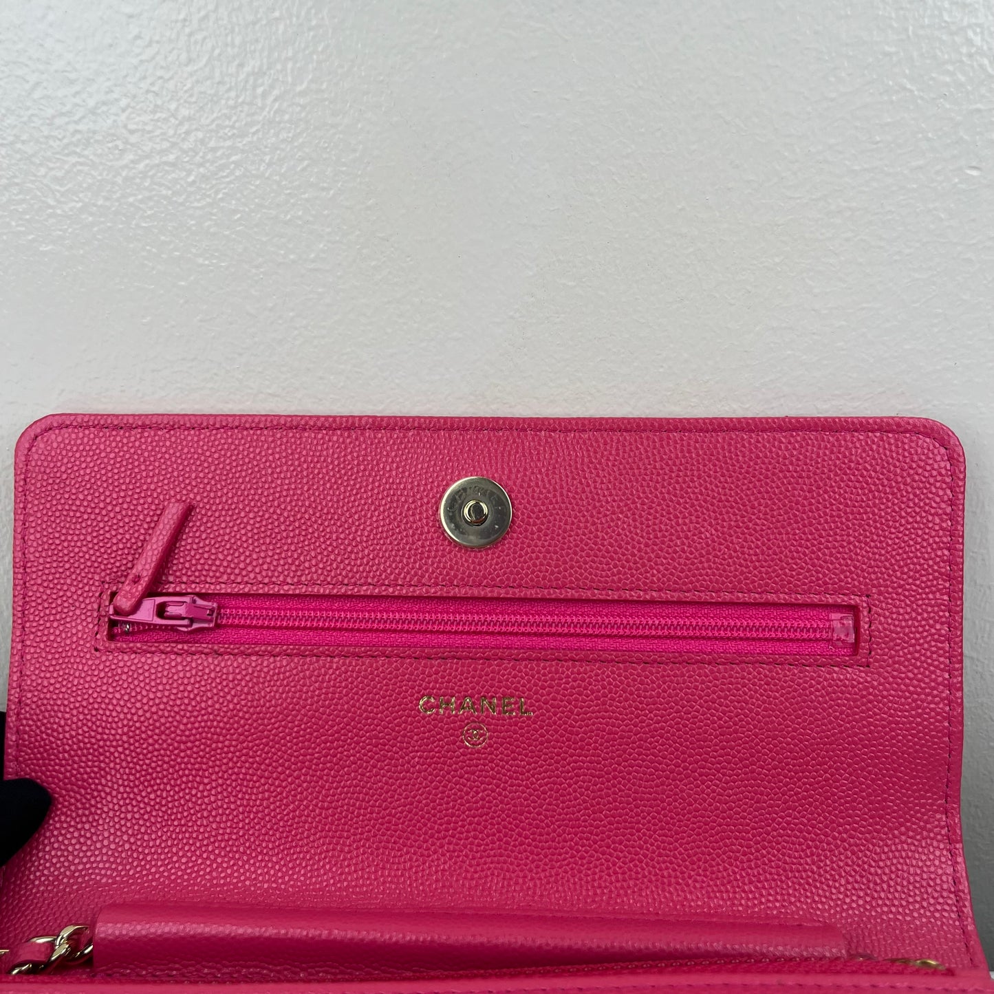 Chanel Wallet on Chain Pink – 4.8"H x 7.5"L x 1.4"W