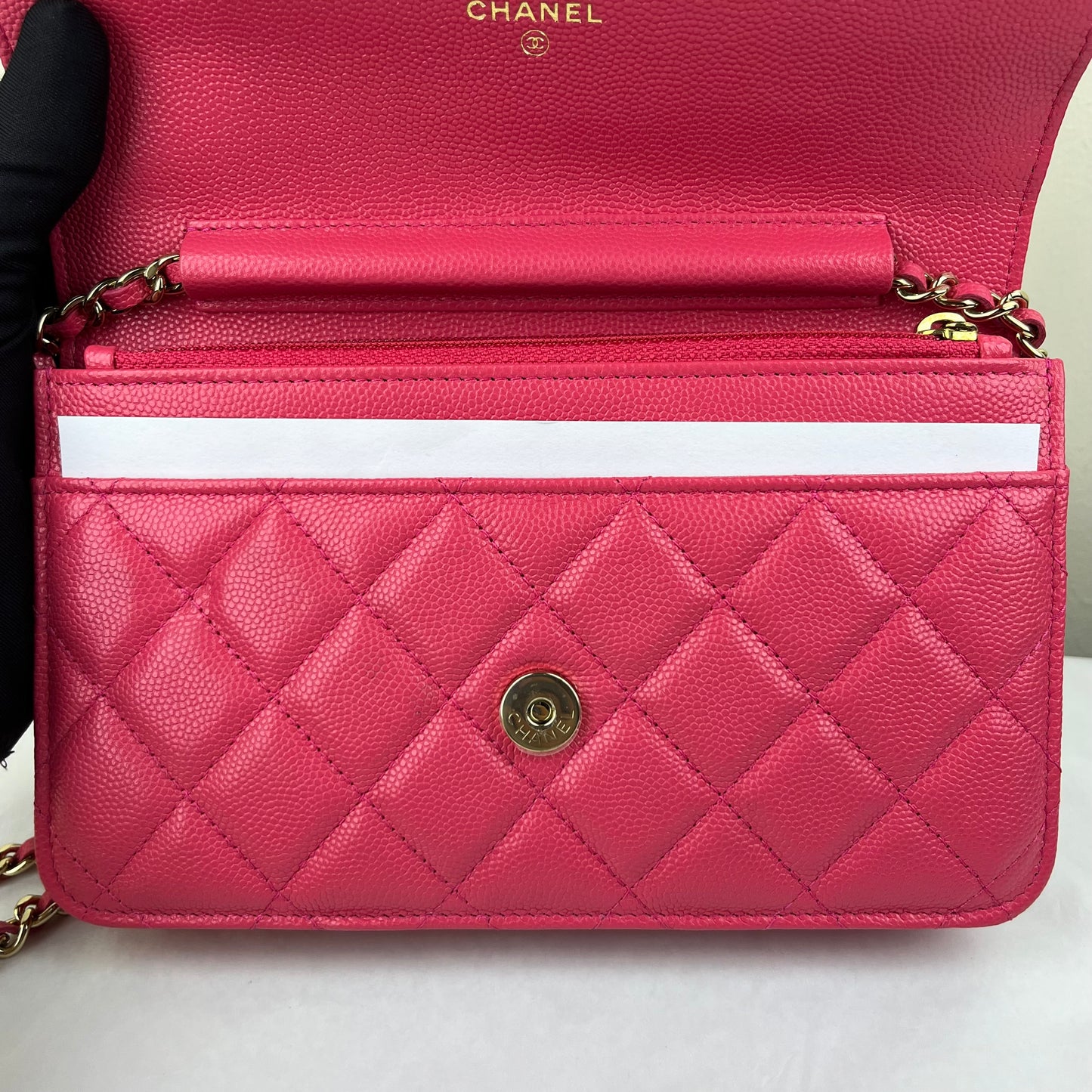 Chanel Wallet on Chain Pink – 4.8"H x 7.5"L x 1.4"W