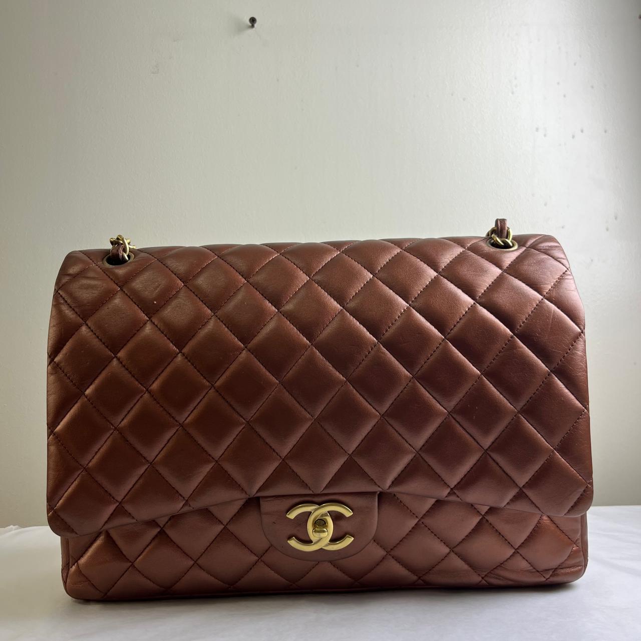 Chanel Classic Flap Maxi in Bronze (Revived Color)