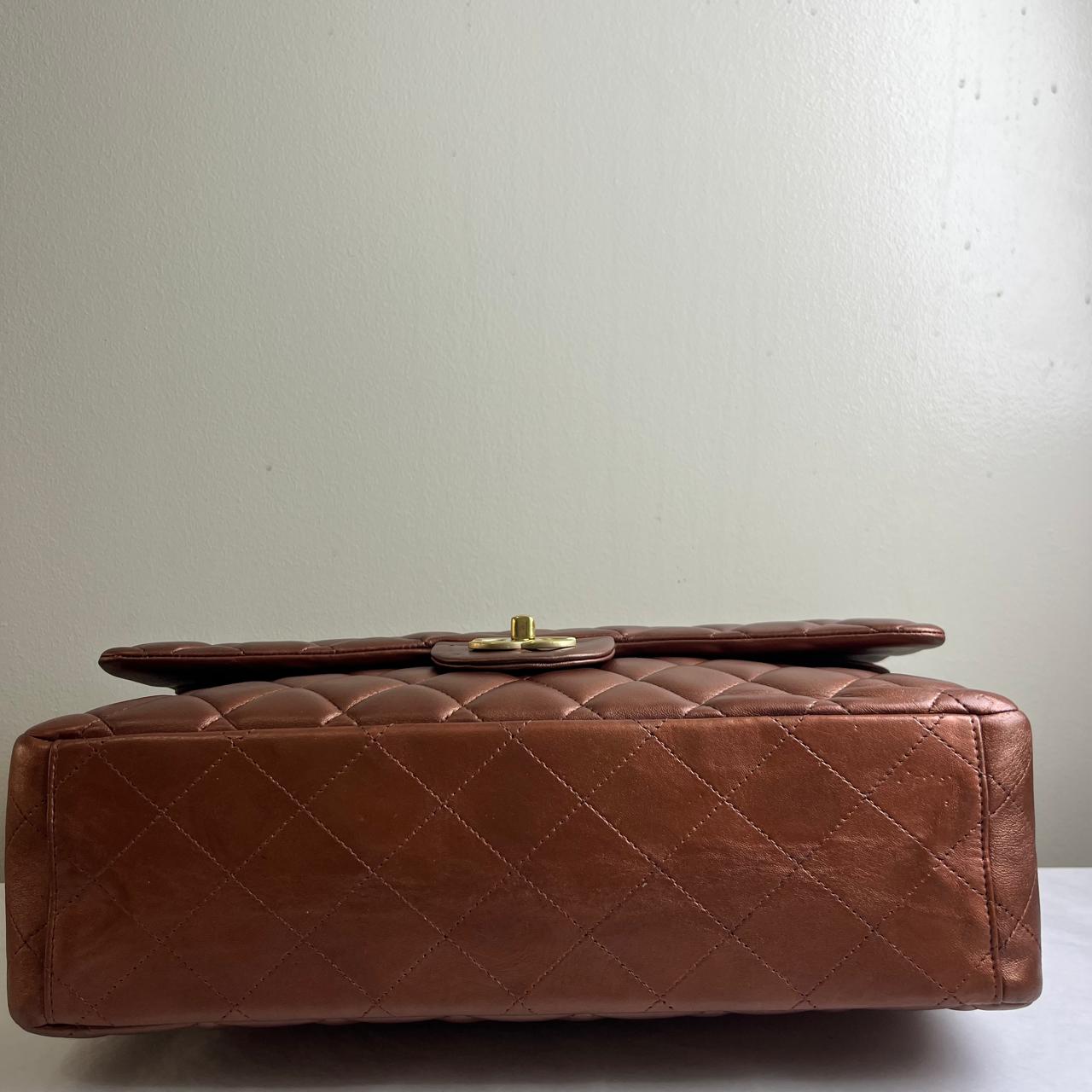 Chanel Classic Flap Maxi in Bronze (Revived Color)