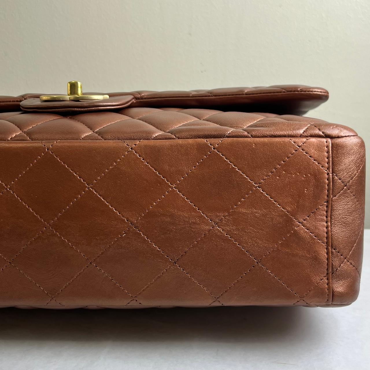Chanel Classic Flap Maxi in Bronze (Revived Color)