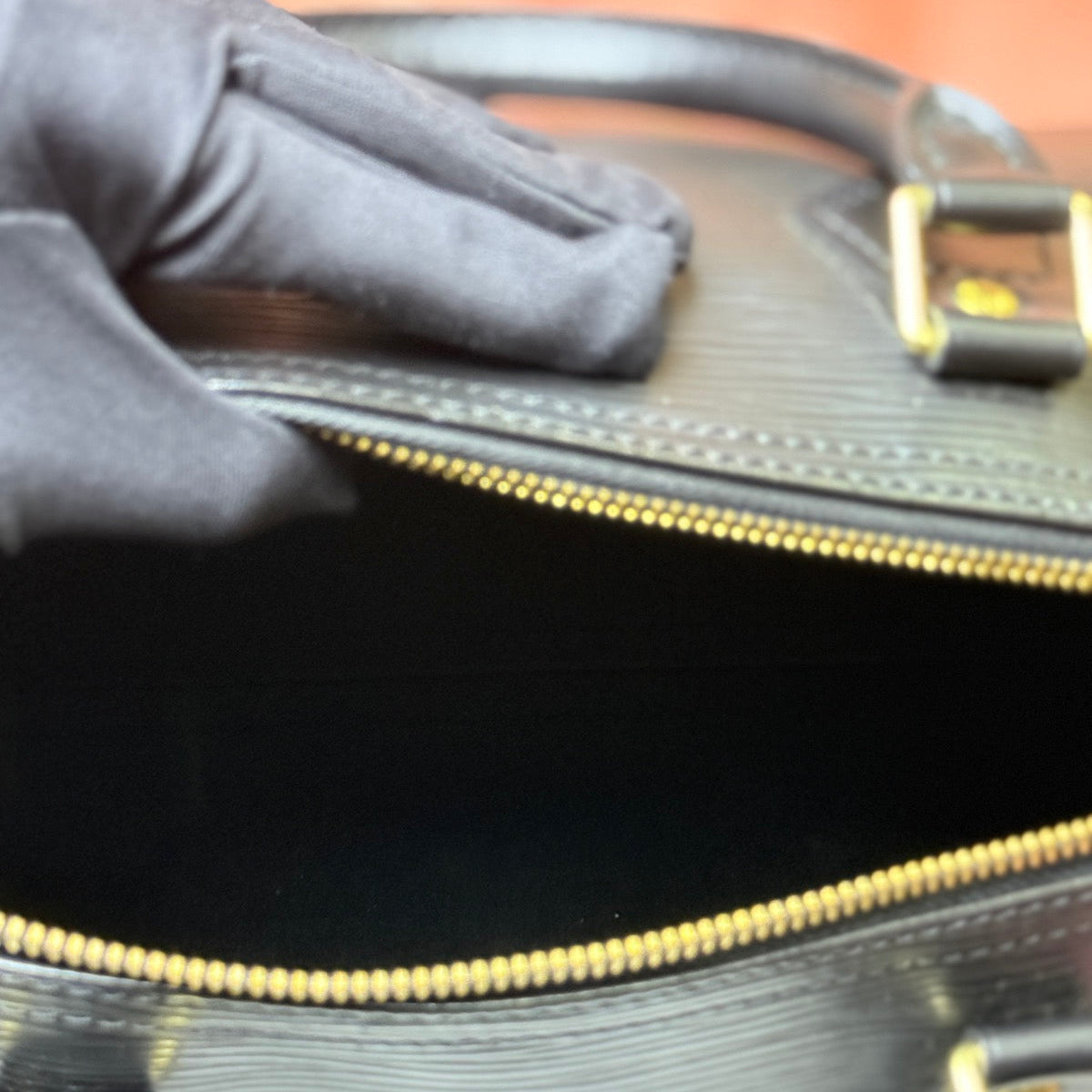 Louis Vuitton Epi Leather Speedy 30 Bag - Black 8.6" H x 12.9" W