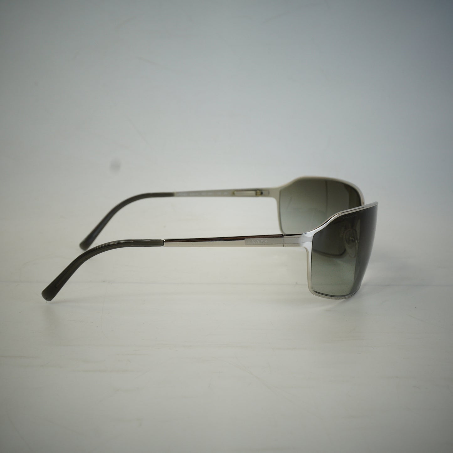 Prada Silver-Tone Metal Frame Sunglasses