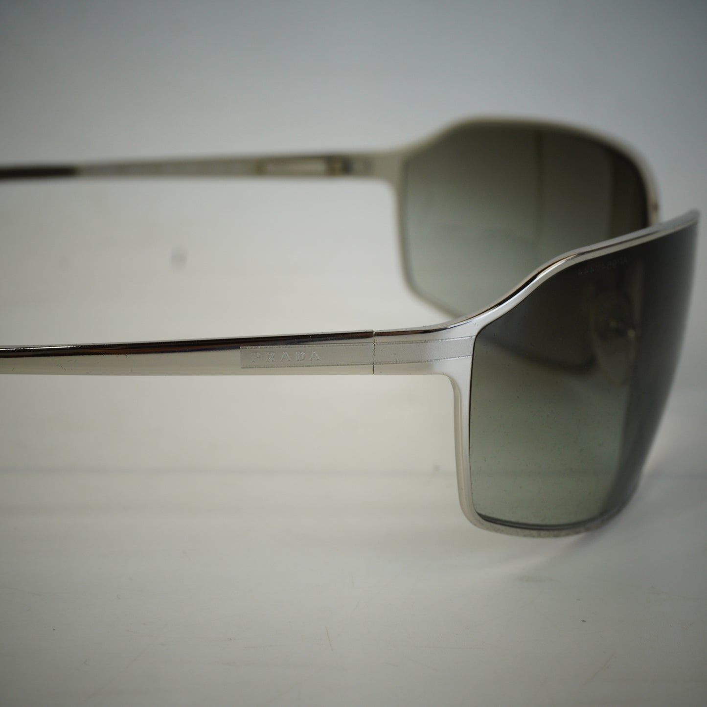 Prada Silver-Tone Metal Frame Sunglasses