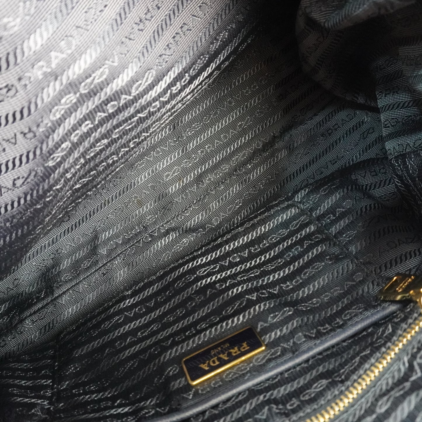 Prada Tessuto Nylon Suffiano Leather Tote