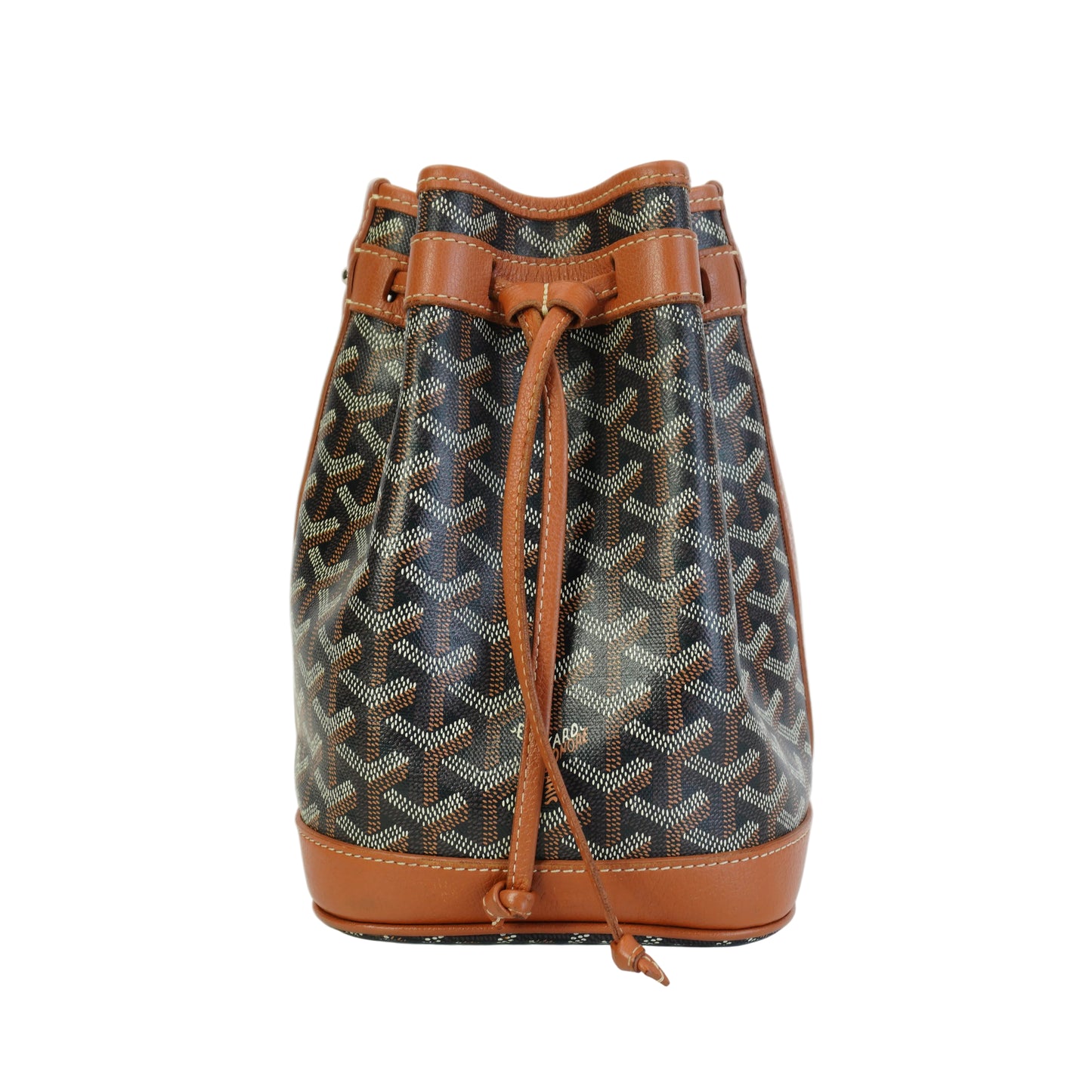 Goyard Goyardine Petit Flot Bucket Black/Brown Small SHW
