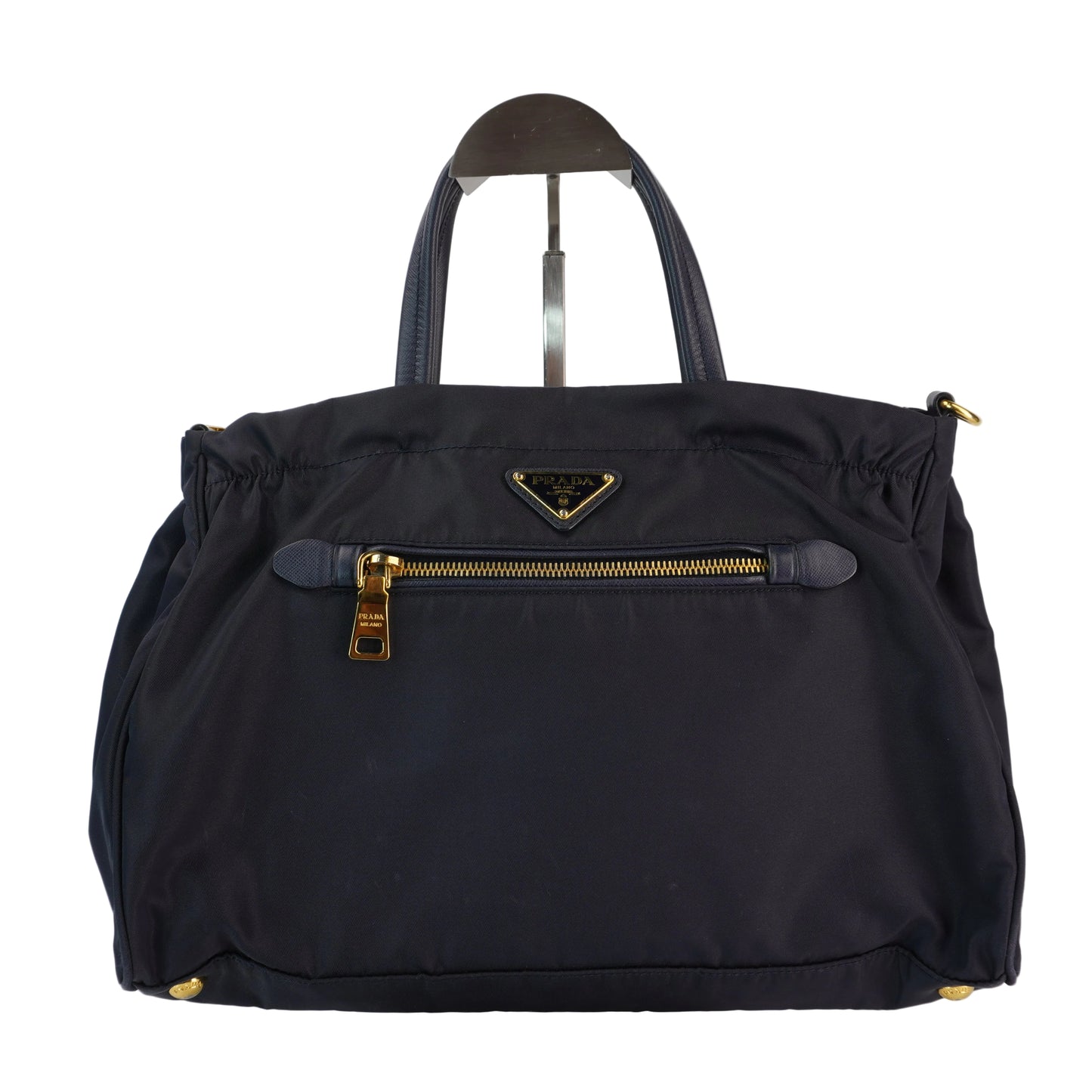 Prada Tessuto Nylon Suffiano Leather Tote