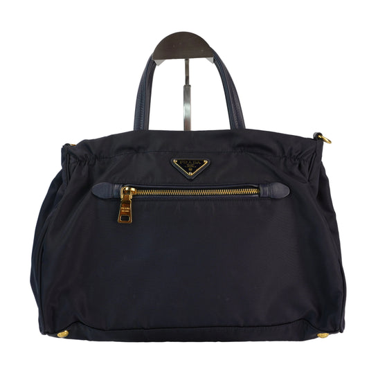Prada Tessuto Nylon Suffiano Leather Tote