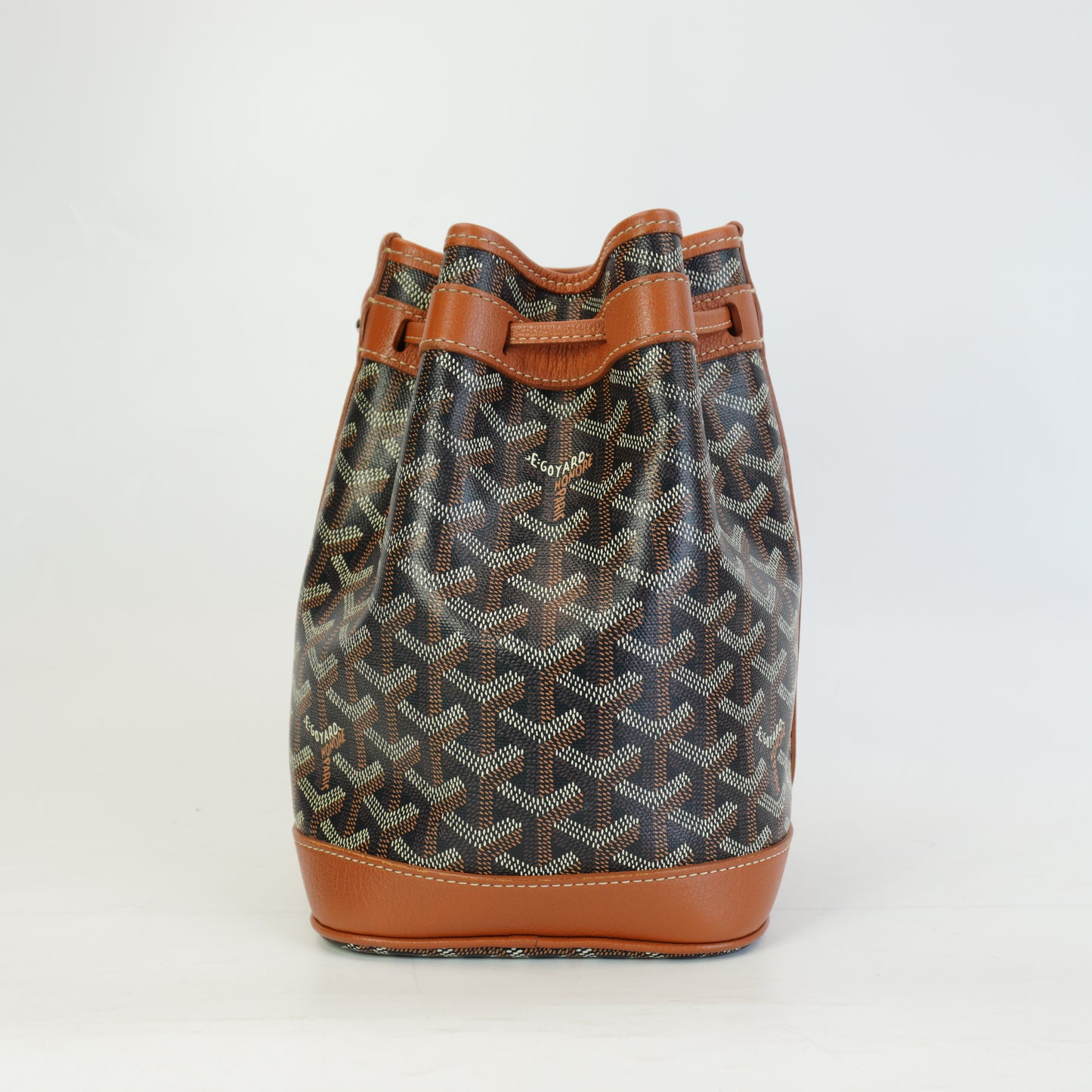 Goyard Goyardine Petit Flot Bucket Black/Brown Small SHW