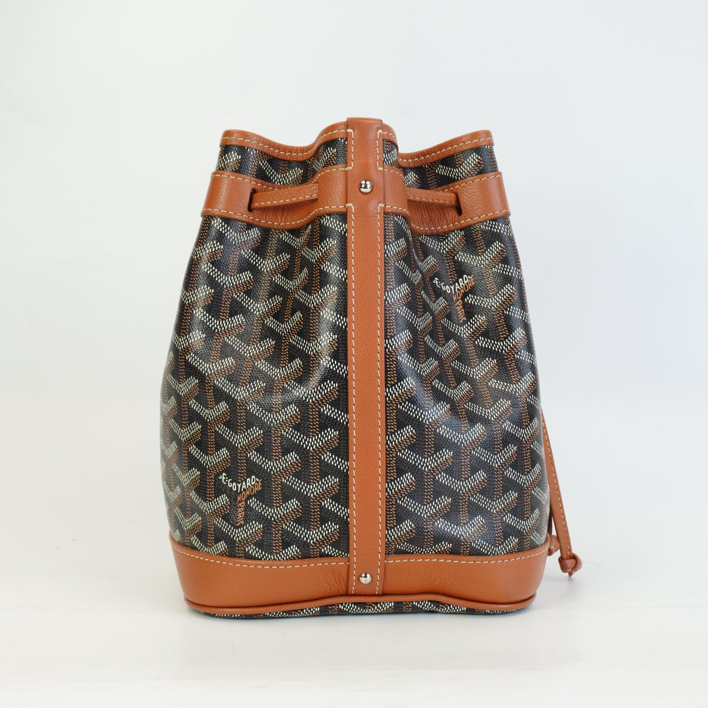 Goyard Goyardine Petit Flot Bucket Black/Brown Small SHW