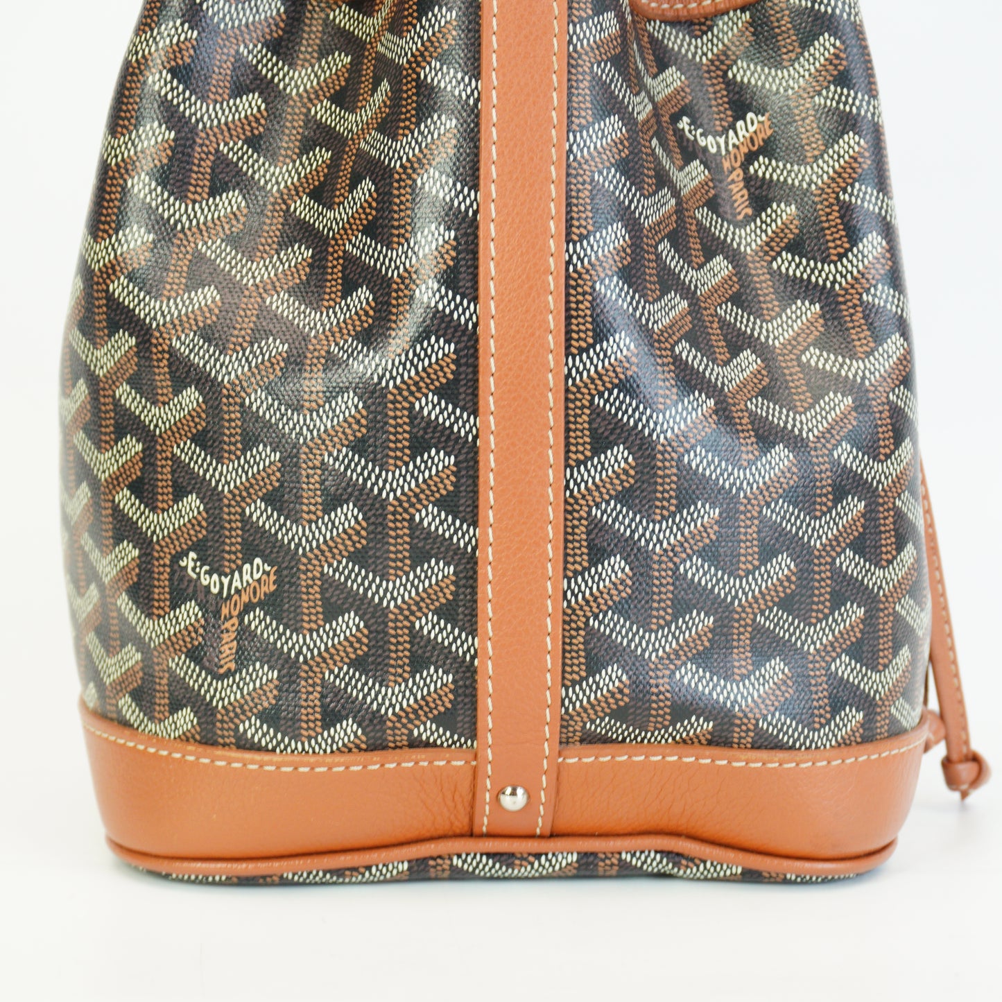 Goyard Goyardine Petit Flot Bucket Black/Brown Small SHW