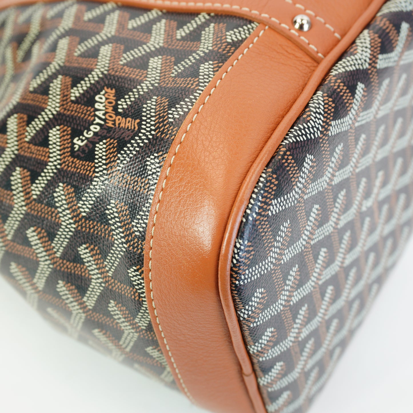 Goyard Goyardine Petit Flot Bucket Black/Brown Small SHW
