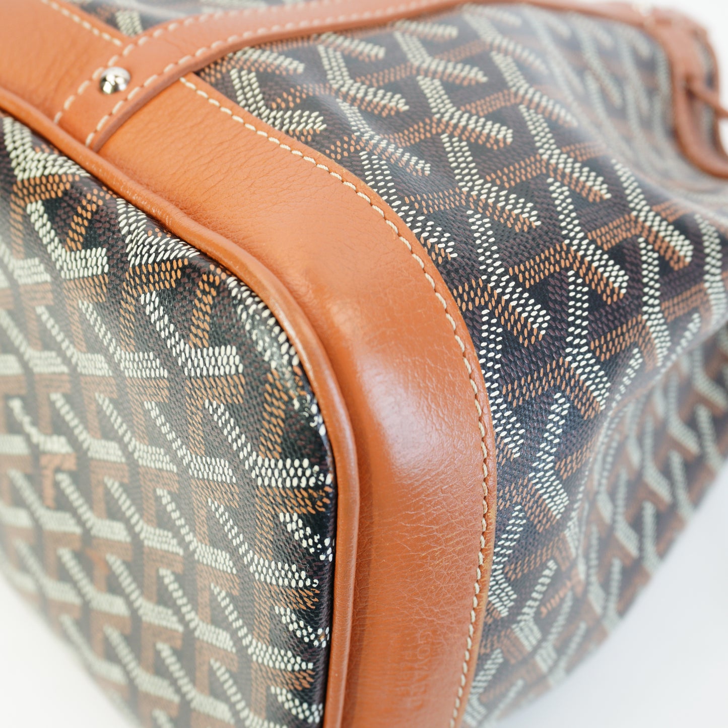 Goyard Goyardine Petit Flot Bucket Black/Brown Small SHW