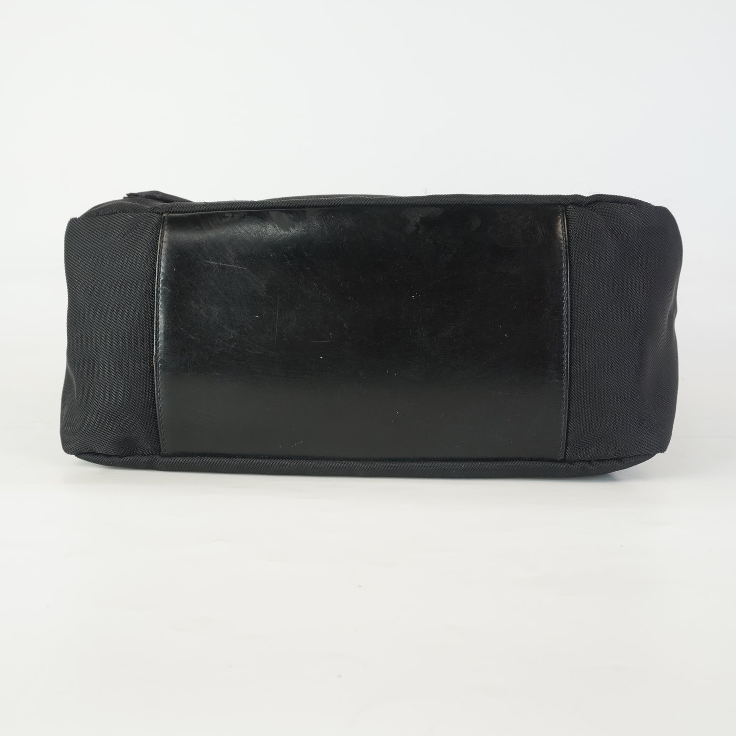 Gucci Bamboo Handle Nylon Shoulder Bag Small Black