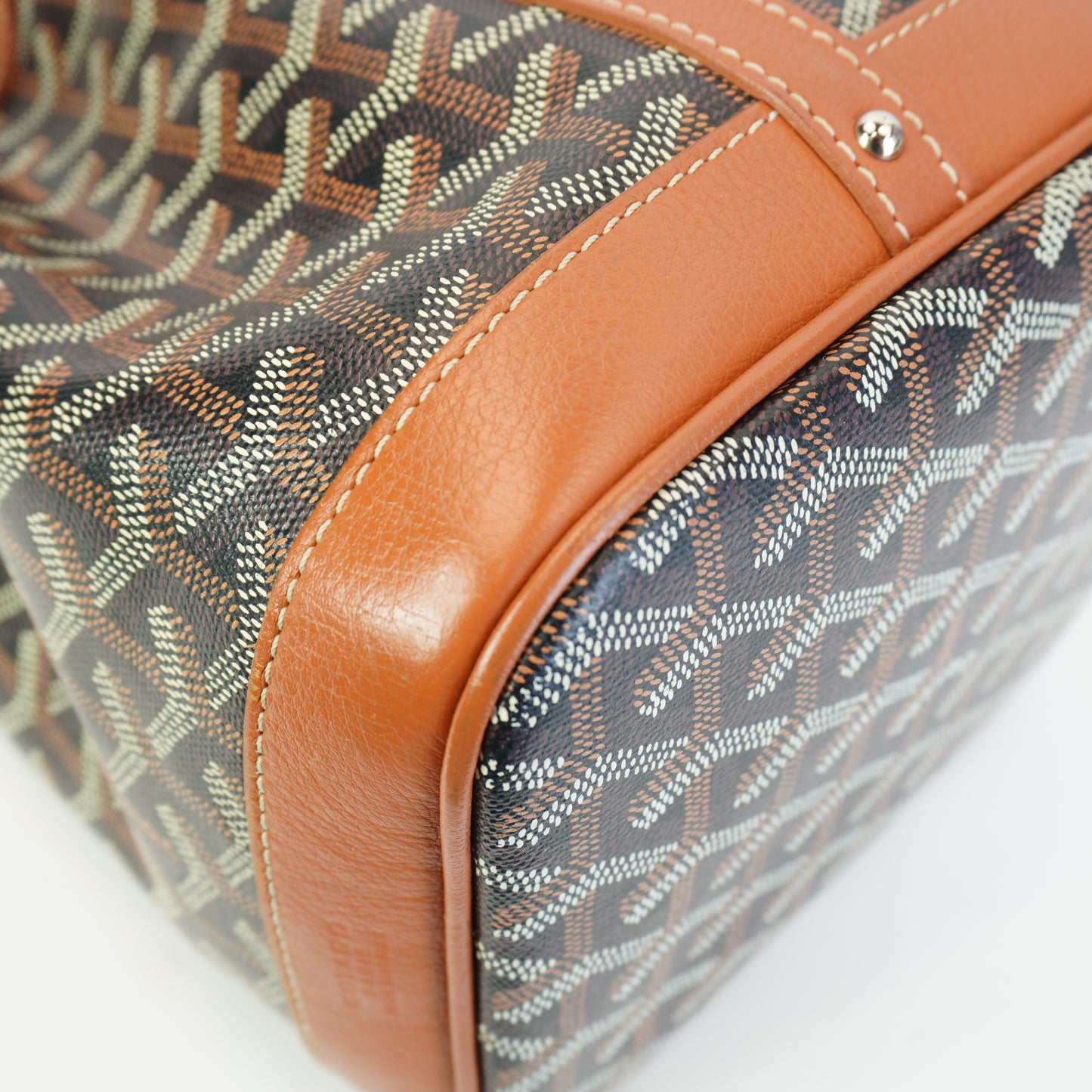Goyard Goyardine Petit Flot Bucket Black/Brown Small SHW