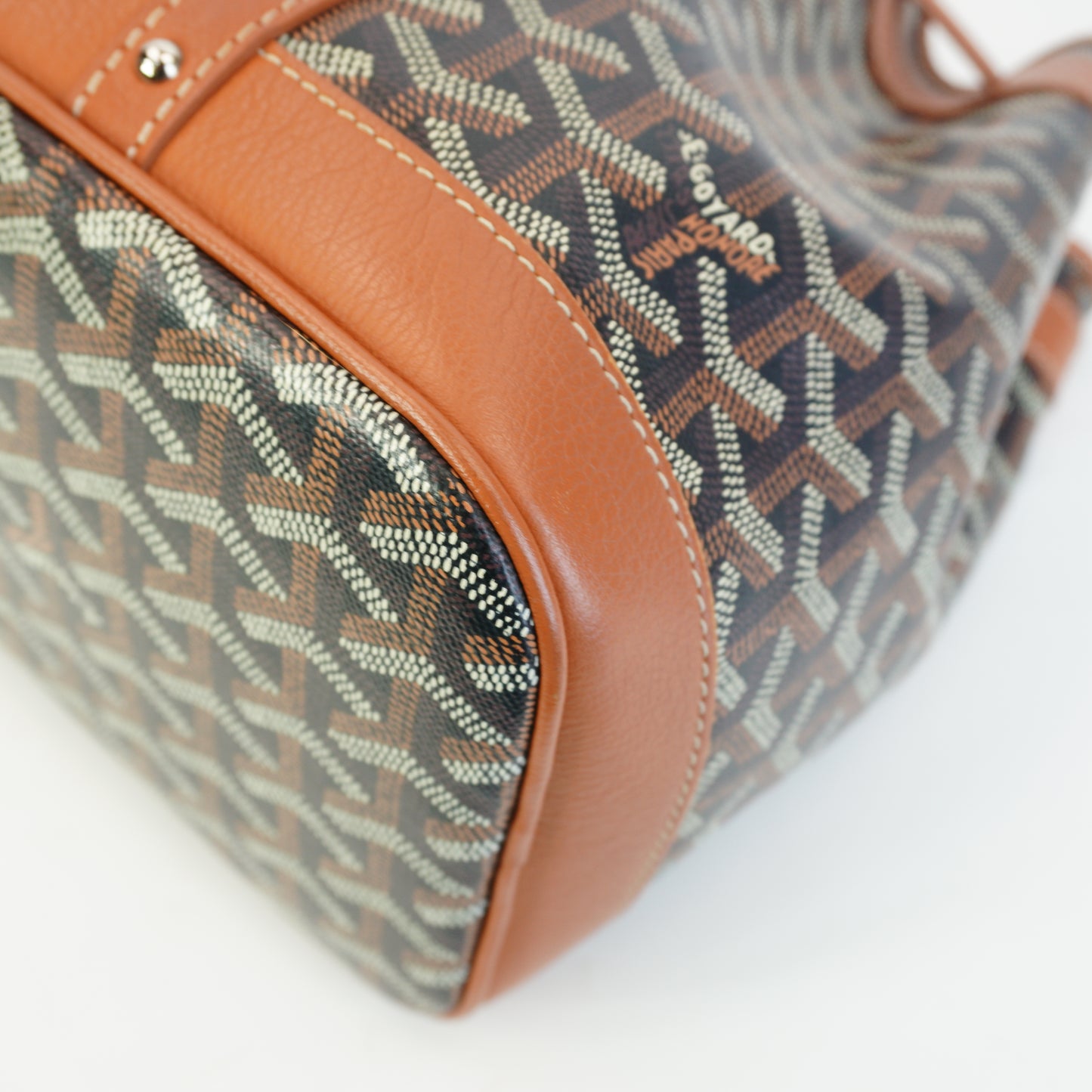 Goyard Goyardine Petit Flot Bucket Black/Brown Small SHW