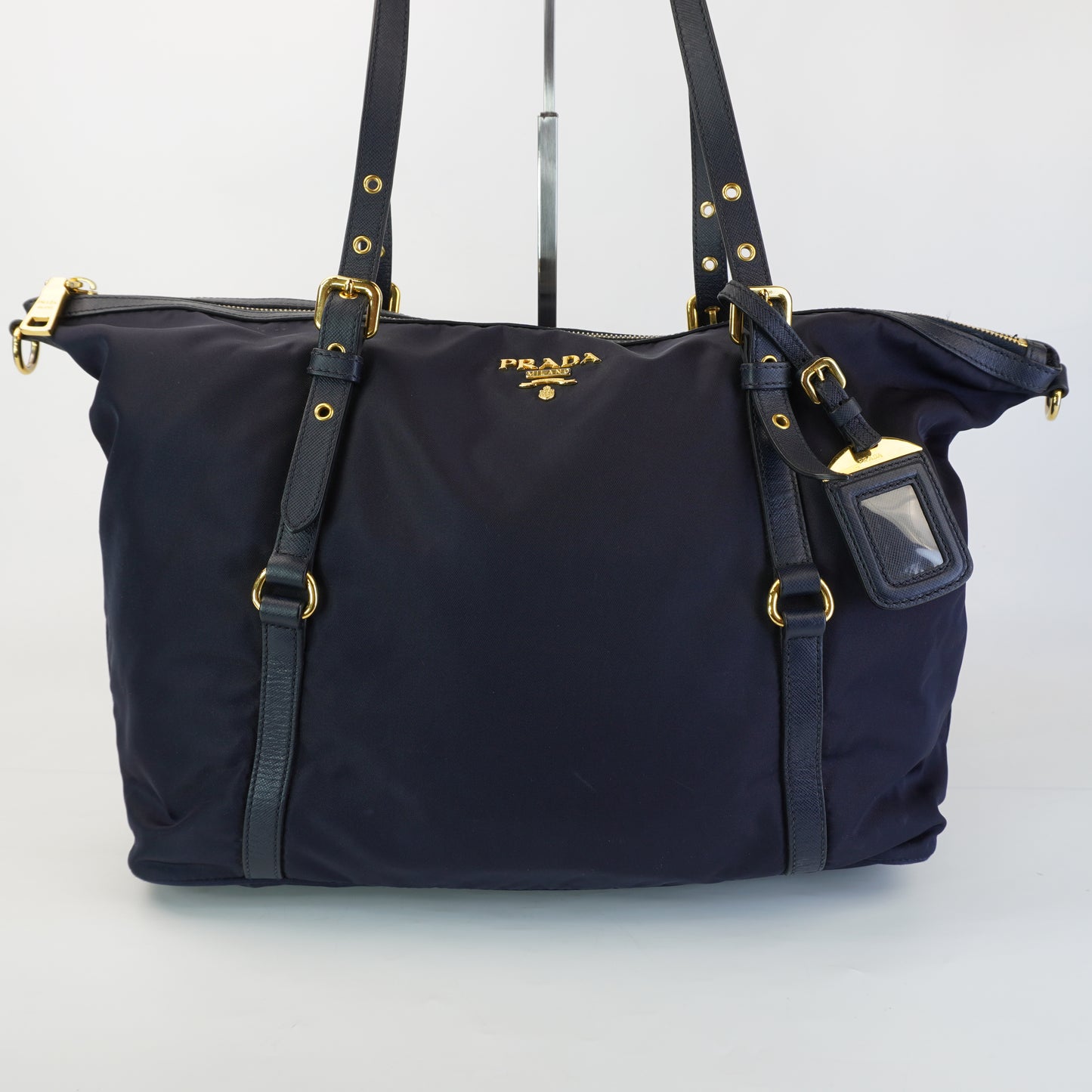 Prada Tessuto Nylon Suffiano Trims Black