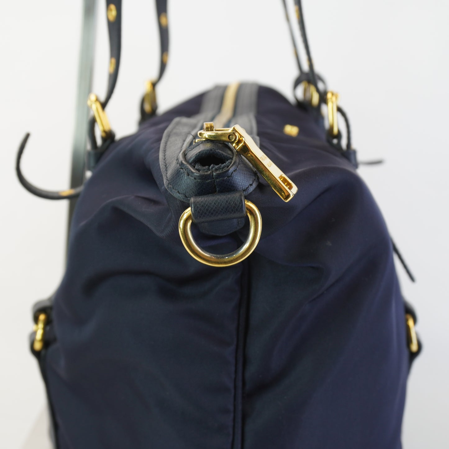 Prada Tessuto Nylon Suffiano Trims Black