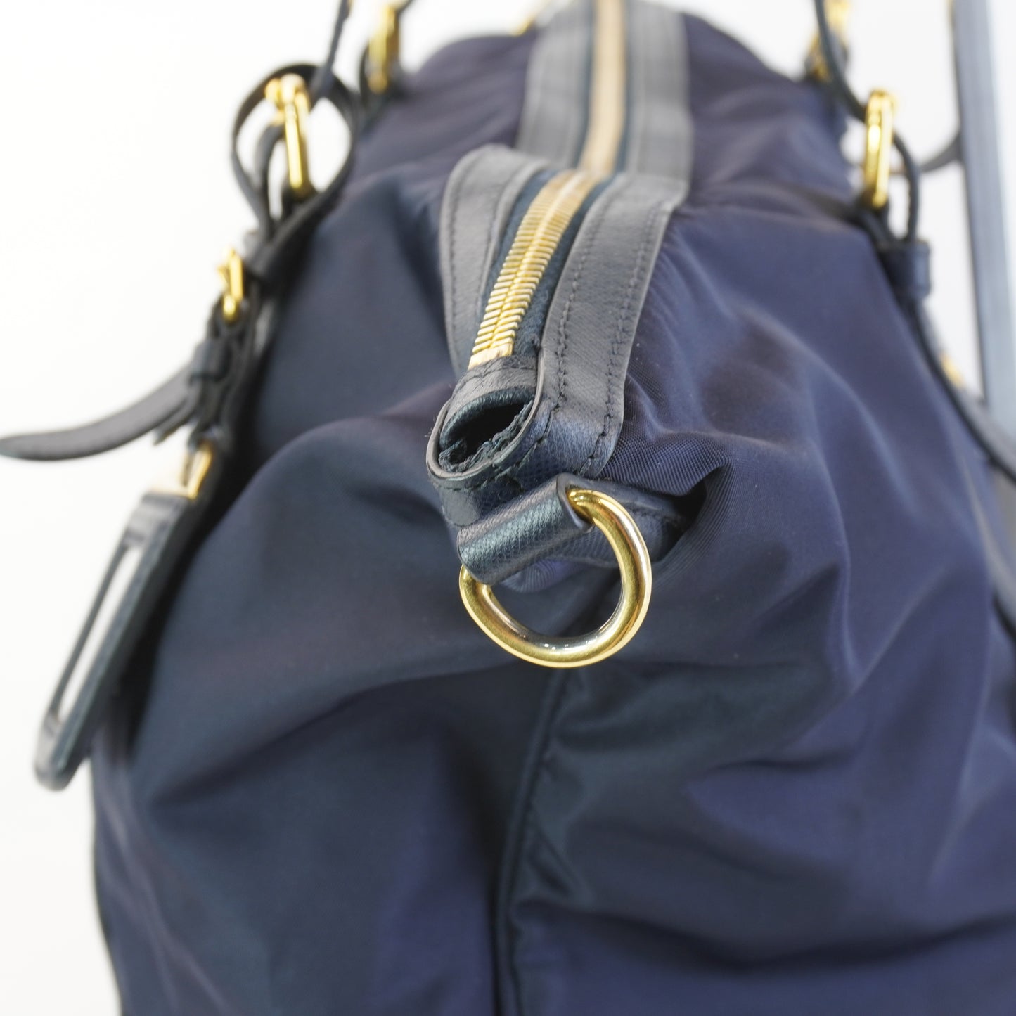 Prada Tessuto Nylon Suffiano Trims Black