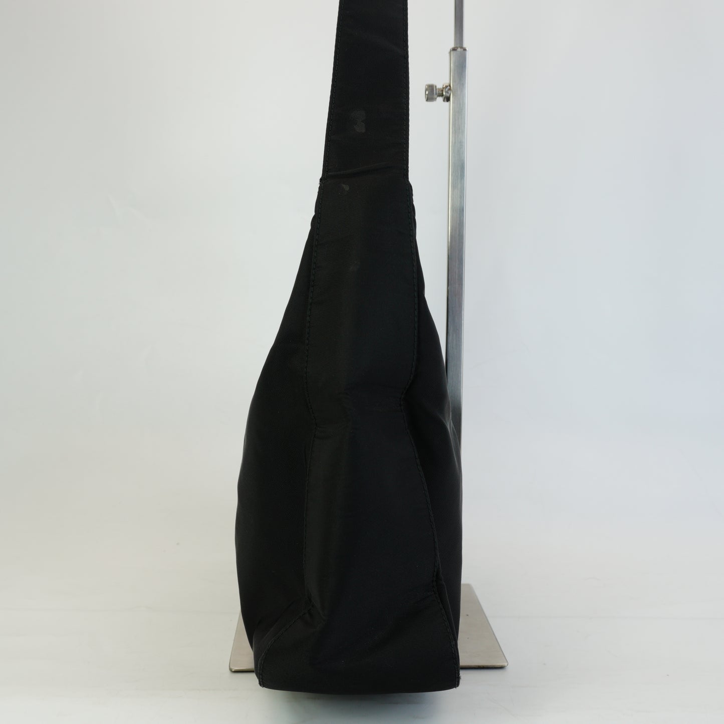 Prada Tessuto Nylon Hobo Bag Black Medium SHW