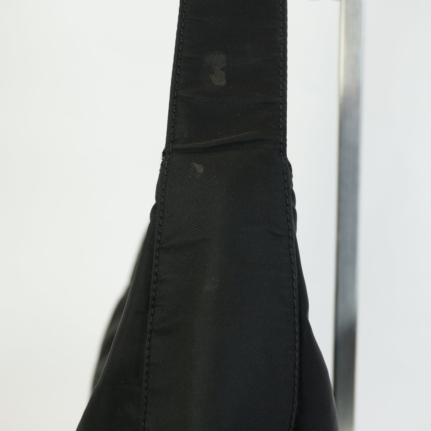 Prada Tessuto Nylon Hobo Bag Black Medium SHW