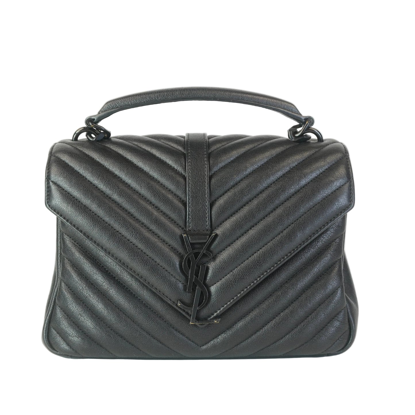 YSL	College Bag Black Small BHW
