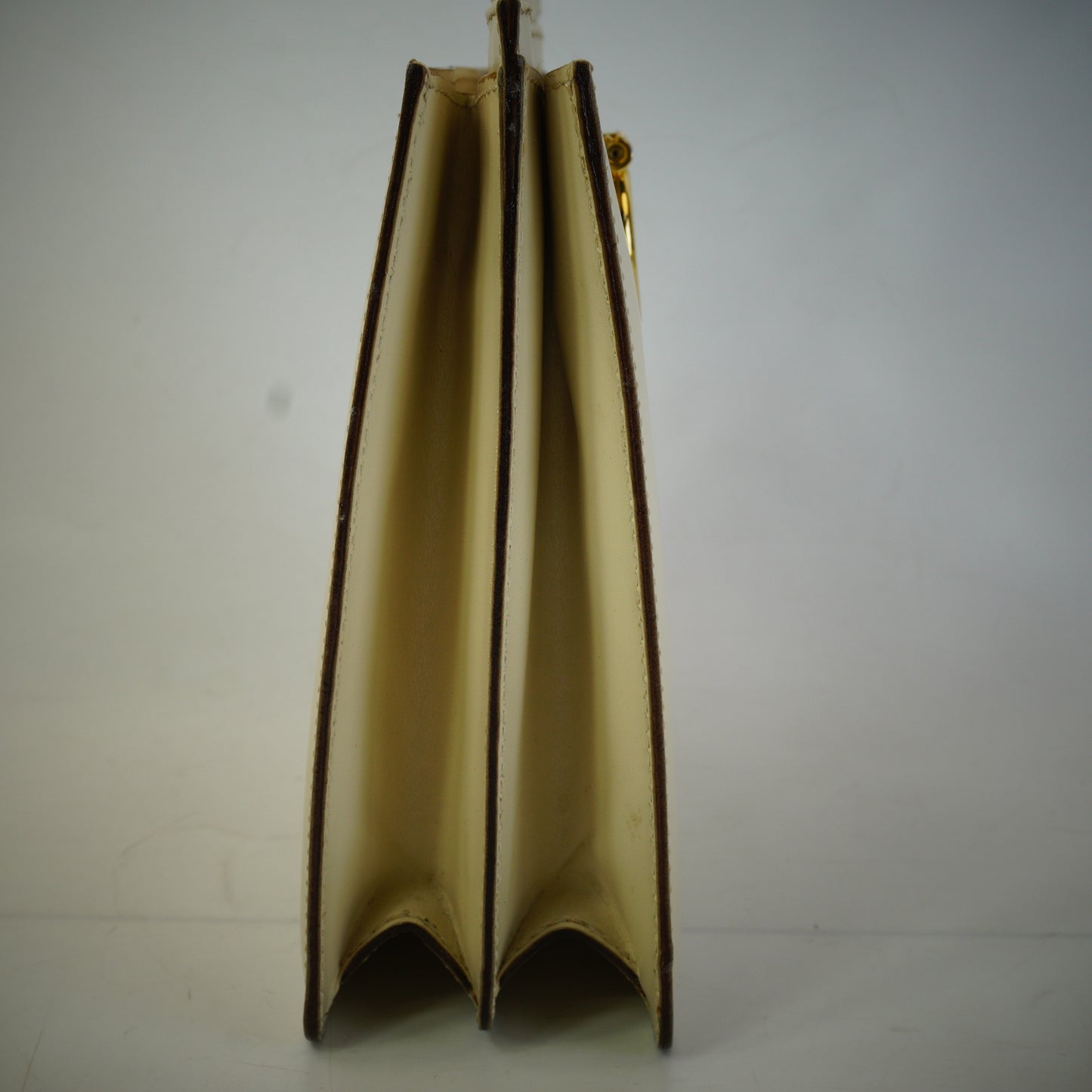 Celine Gancini -Style Top Handle Box Bag GHW Small