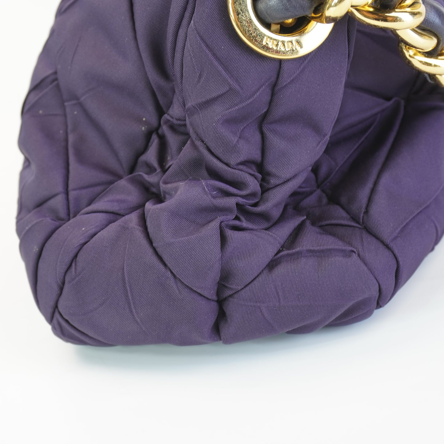 Prada Nylon Canvass Purple Shoulder Bag