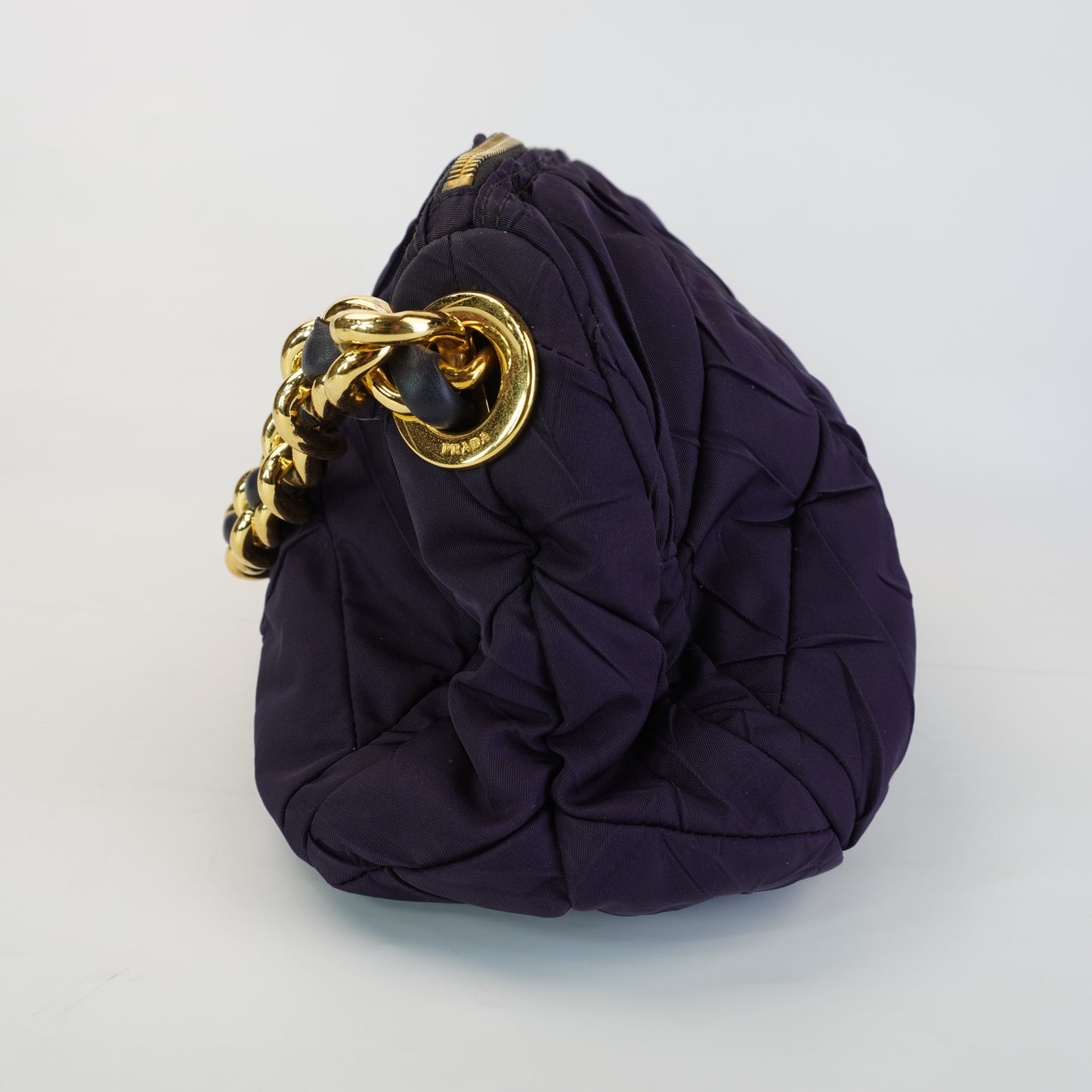 Prada Nylon Canvass Purple Shoulder Bag