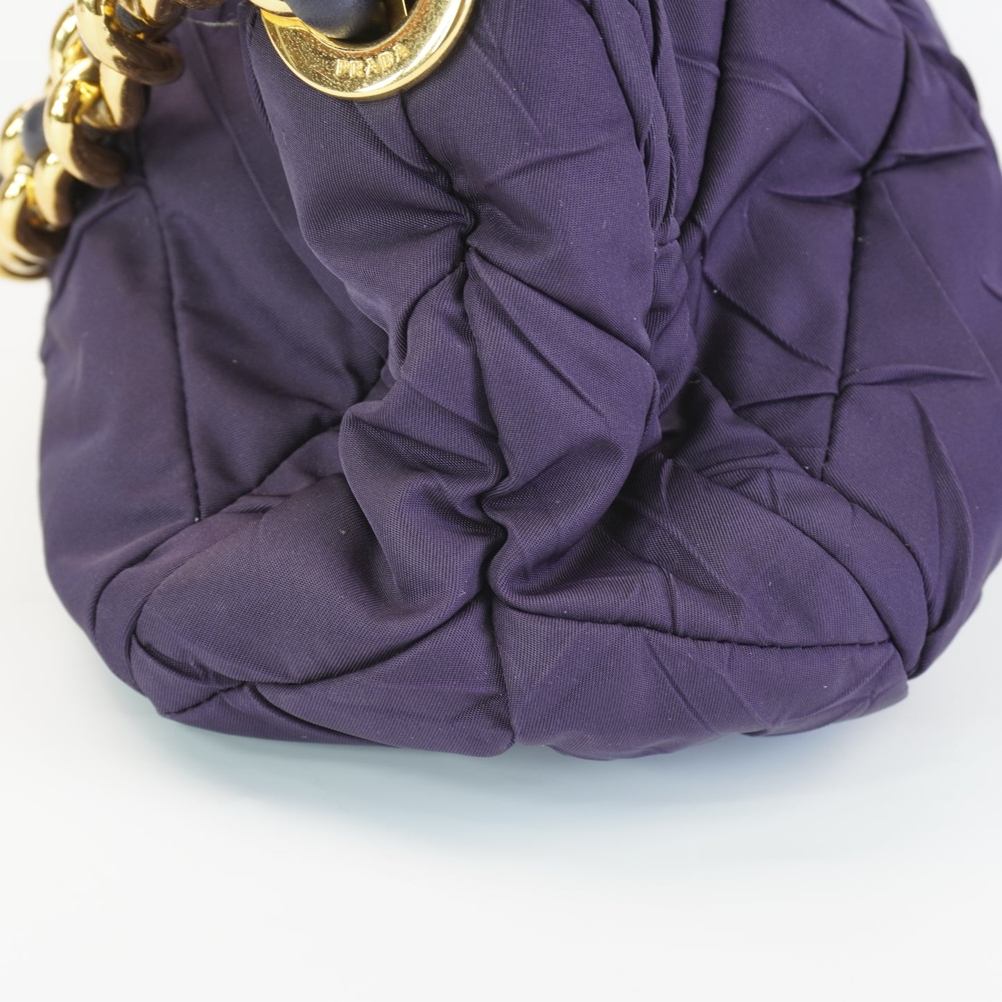 Prada Nylon Canvass Purple Shoulder Bag