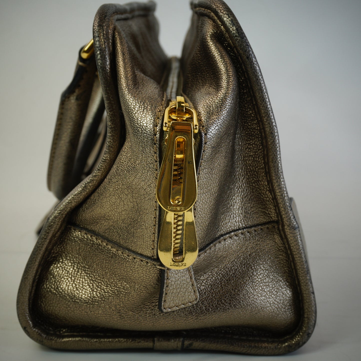 Loewe Pro-Owned Metallic Goatskin Amazona 28 Handbag GHW Medium