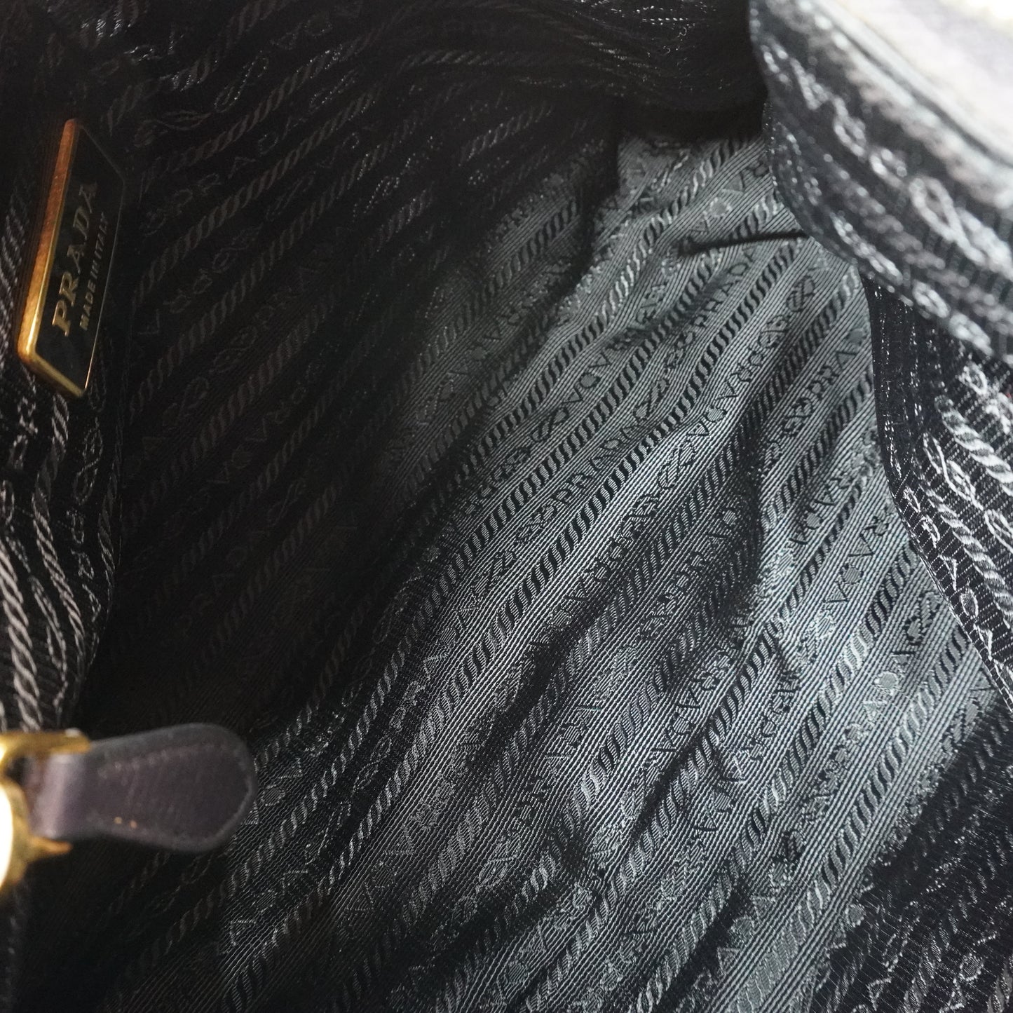 Prada Nylon Canvass Purple Shoulder Bag