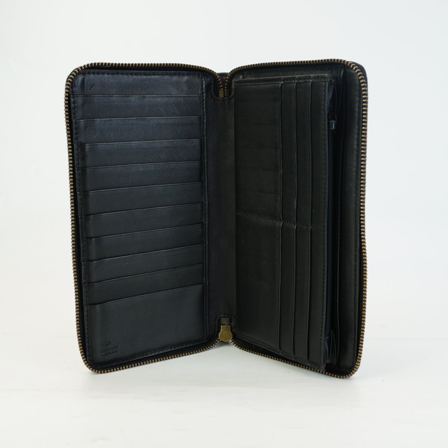 Gucci GG Marmont Zip Arround Wallet Black GHW
