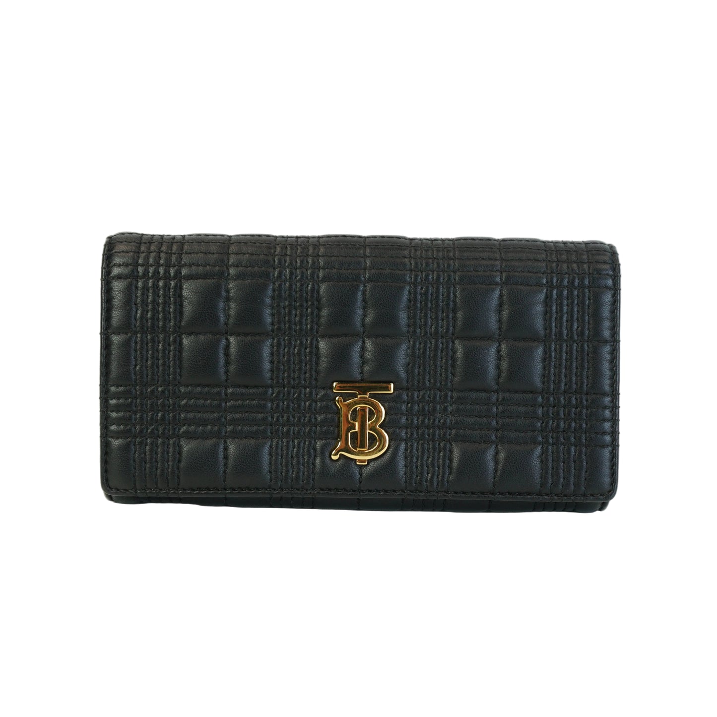 Burberry	Lola Quilted Leather Continental Black Wallet