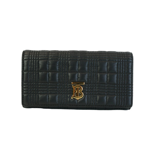 Burberry	Lola Quilted Leather Continental Black Wallet