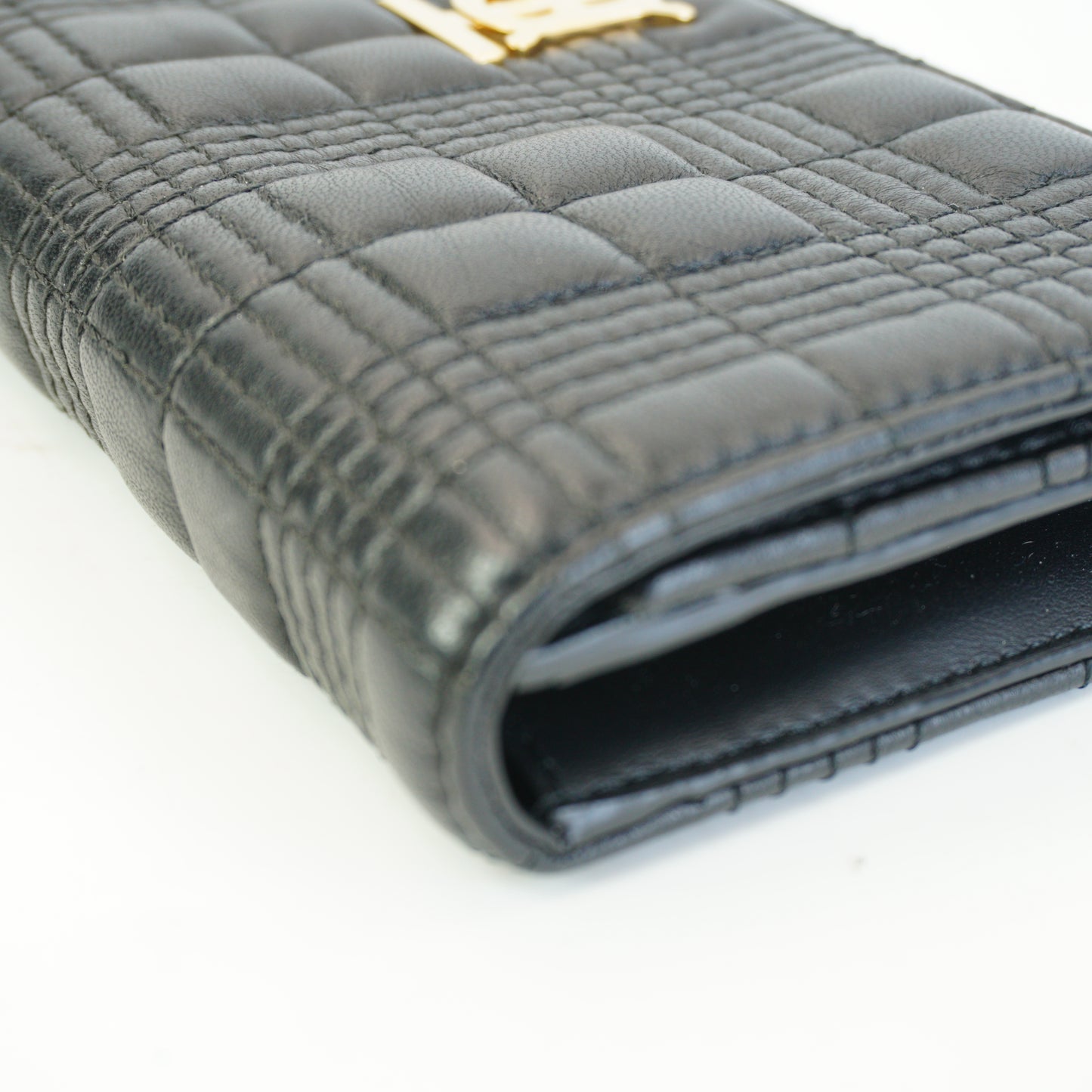 Burberry	Lola Quilted Leather Continental Black Wallet