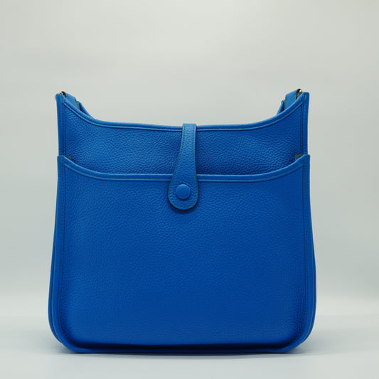 Hermes Evelyn Bag 29 Blue SHW