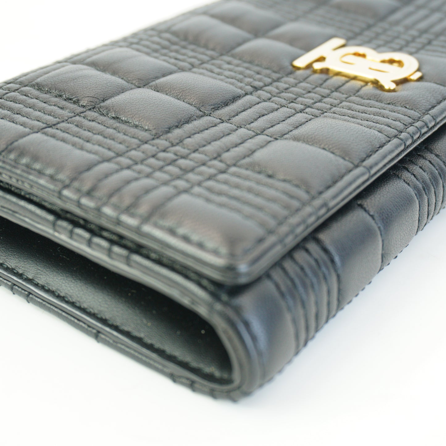 Burberry	Lola Quilted Leather Continental Black Wallet