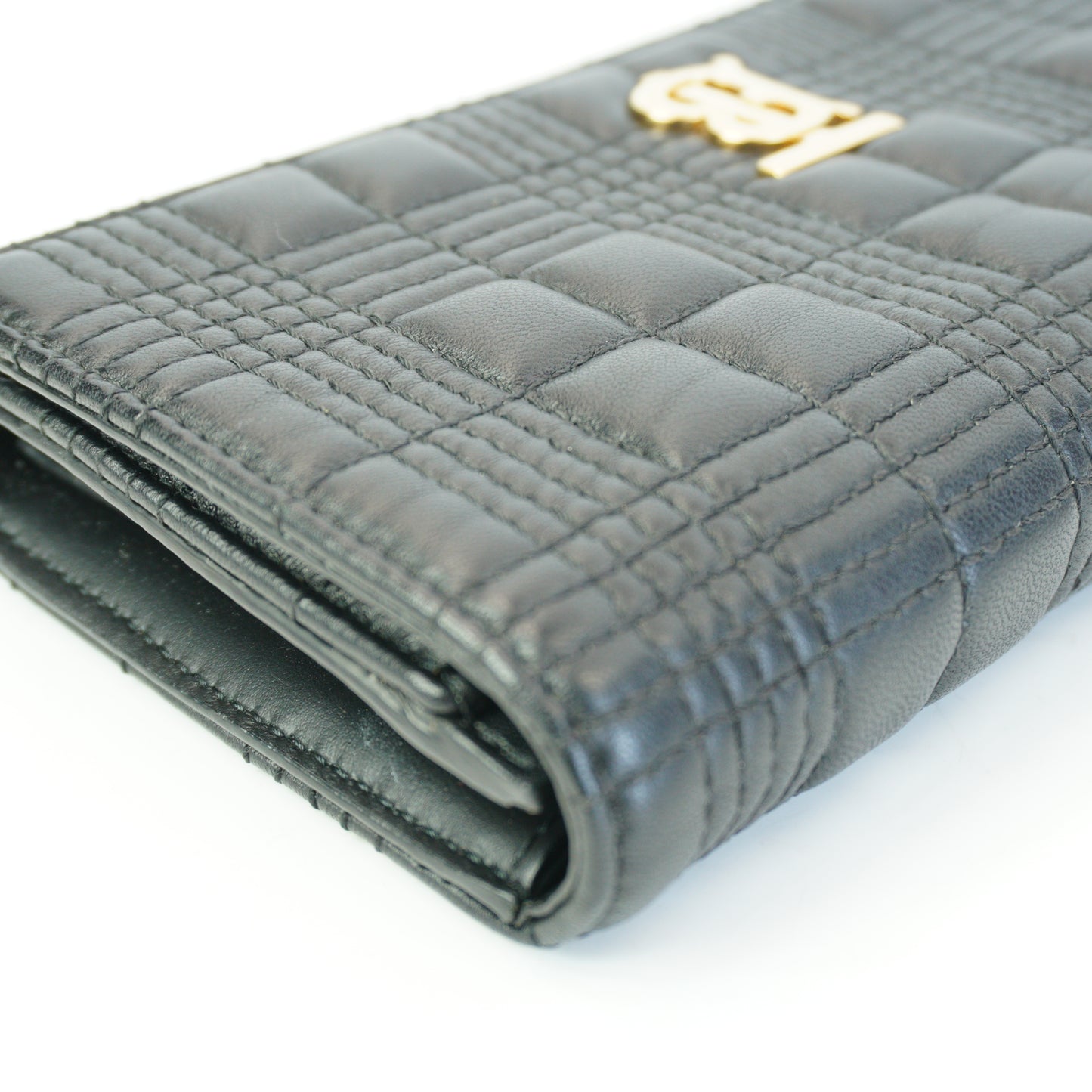 Burberry	Lola Quilted Leather Continental Black Wallet