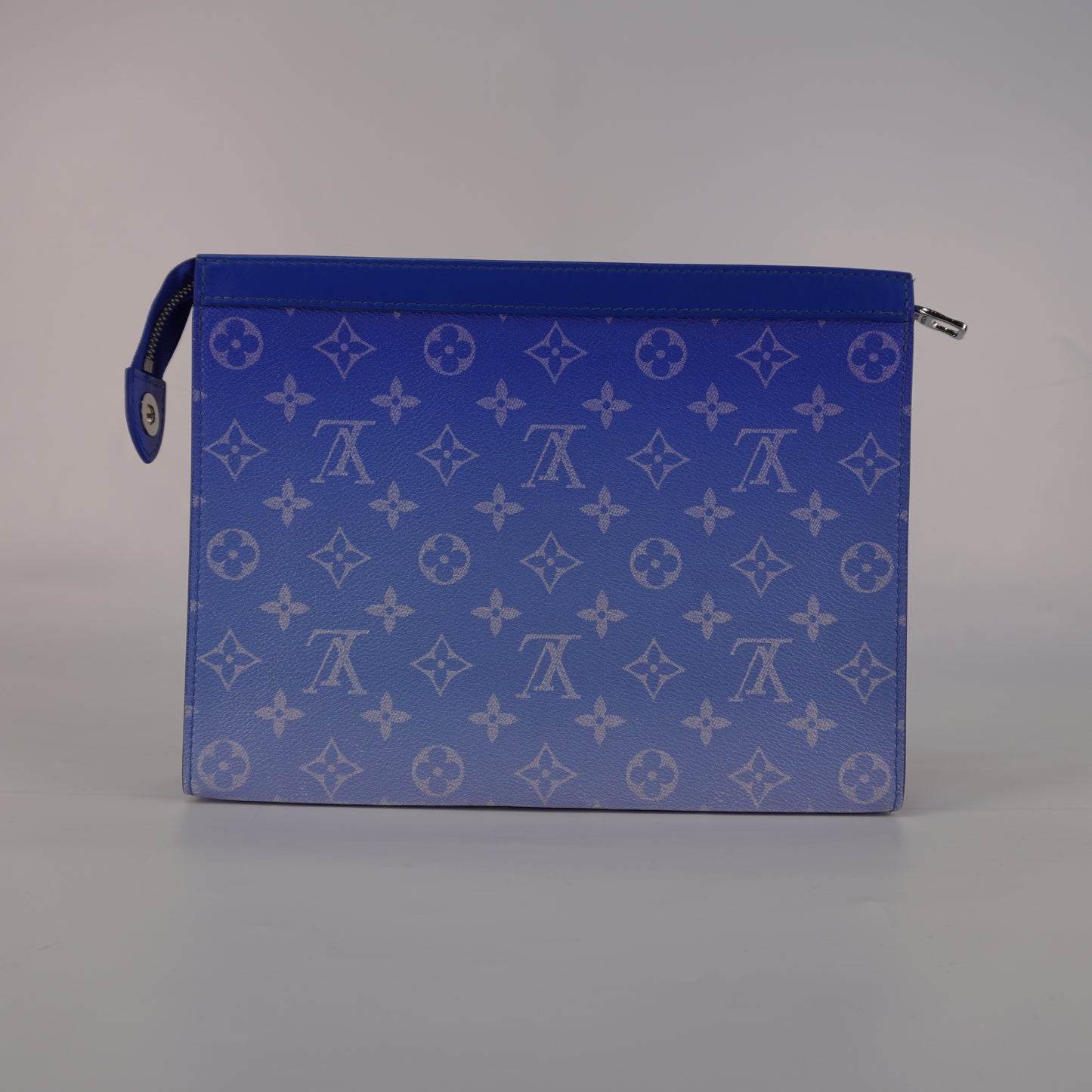 Louis Vuitton	Monogram Clouds Pochette Voyage MM Blue
