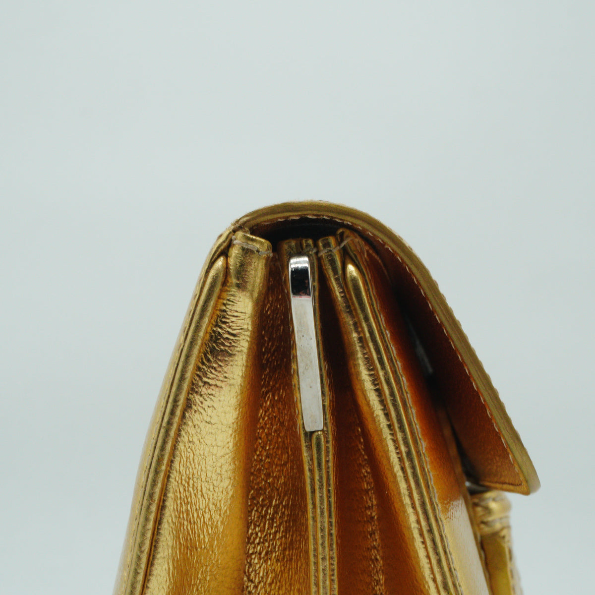 Prada	Metallic Cinghiale Flap Crossbody Bag Gold Smll GHW