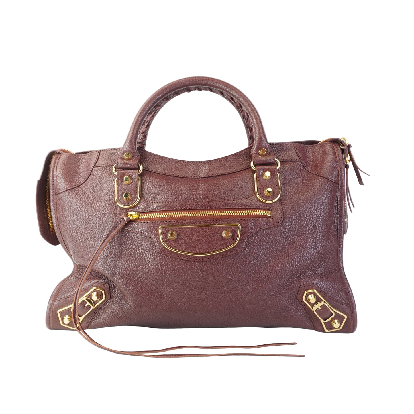 Balenciaga	Metallic Edge City Burgundy